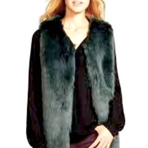 NWT Laundry Whimsigoth Glam Faux Fur Vest size S/M- Mobwife chic